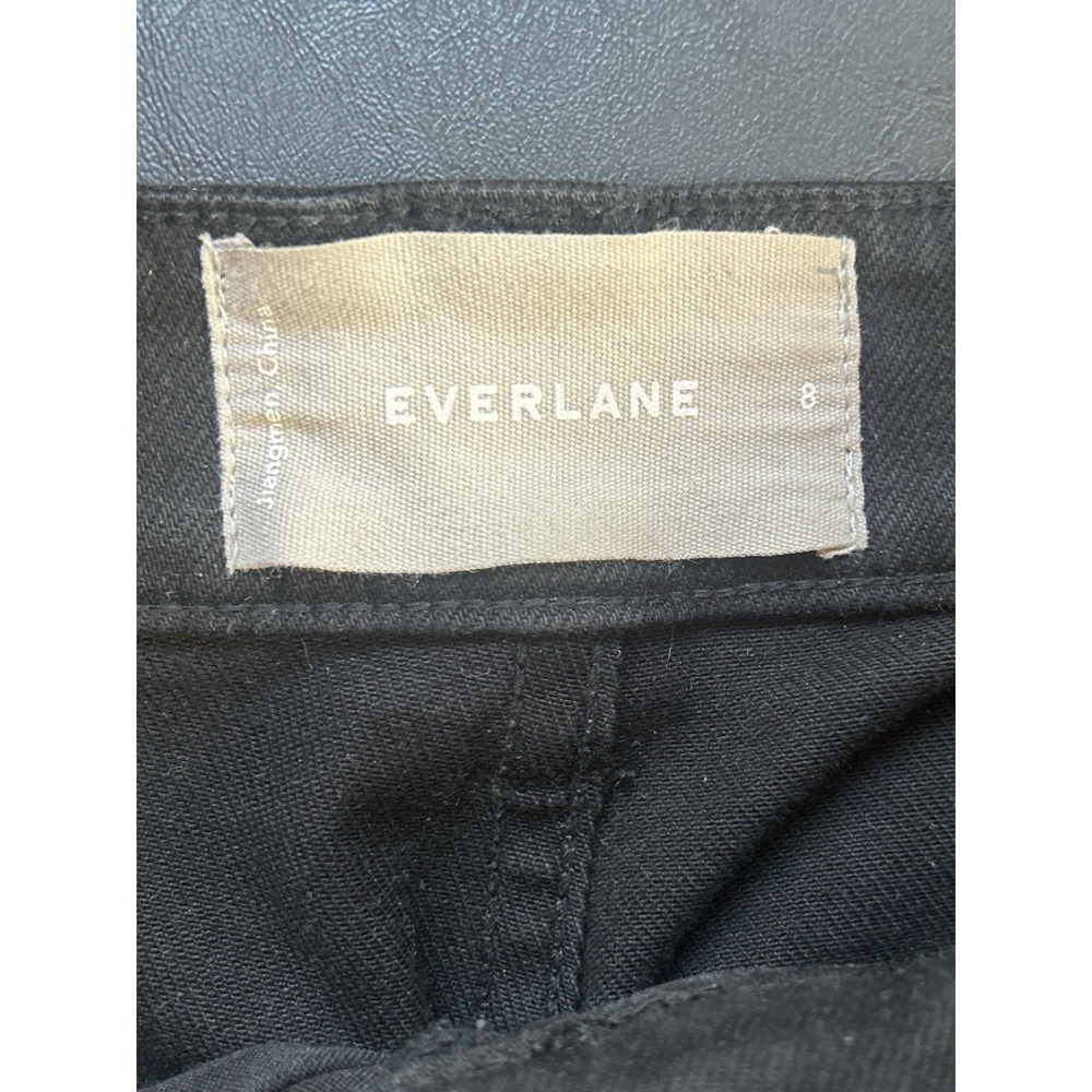 Everlane Easy Straight Crop Jeans Black High Rise Size 8 Premium Denim - Picture 7 of 9